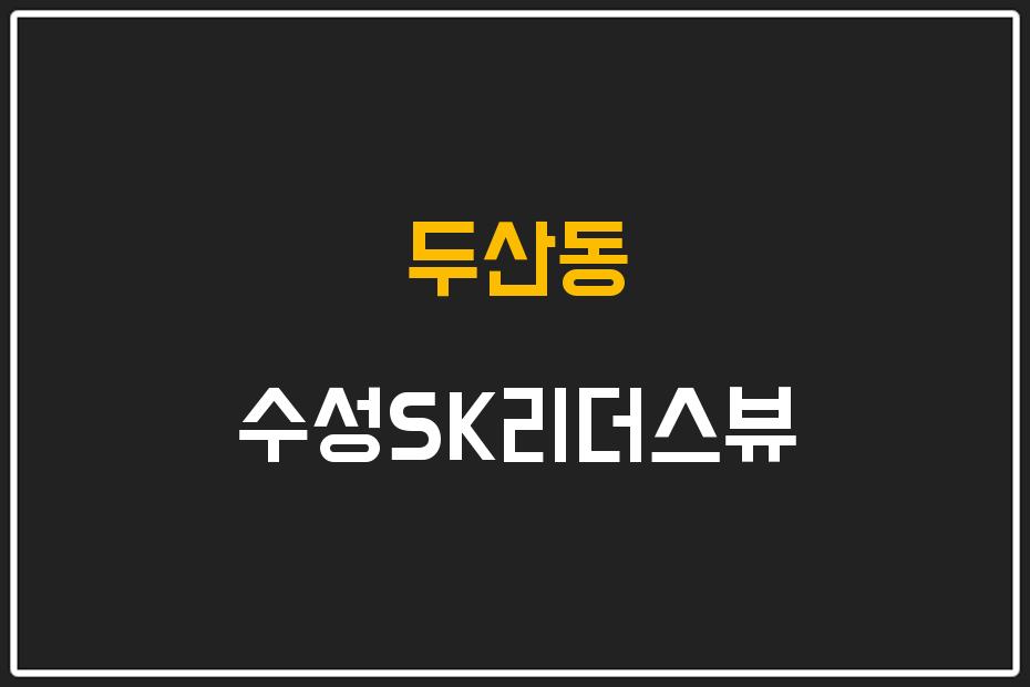 두산동 수성SK리더스뷰